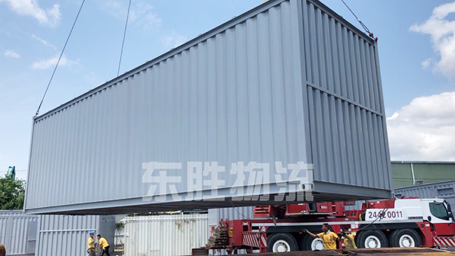 國內發貨到香港的流程，深圳東勝物流拖柜運輸到香港現場圖