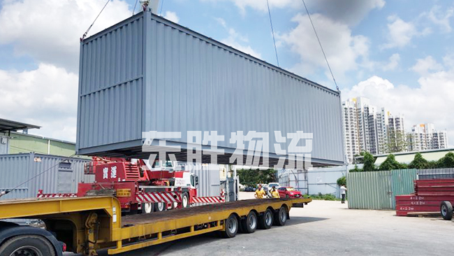 國內發貨到香港的流程，深圳東勝物流拖柜運輸到香港現場圖