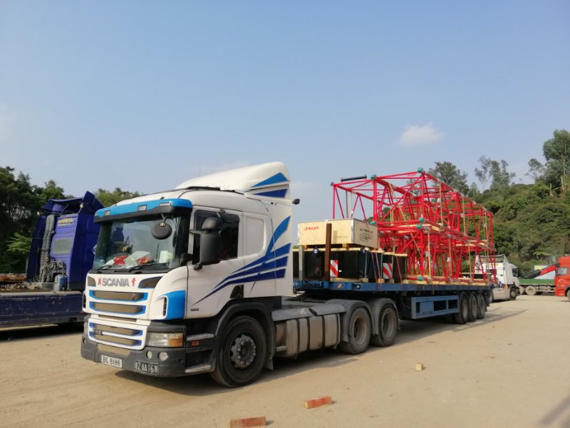 佛山物流到香港，佛山發貨到香港公司；深圳東勝物流中港平板車運輸案例圖